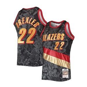 Clyde Drexler Mitchell & Ness Portland Trail Blazers Jersey Mens Size Large